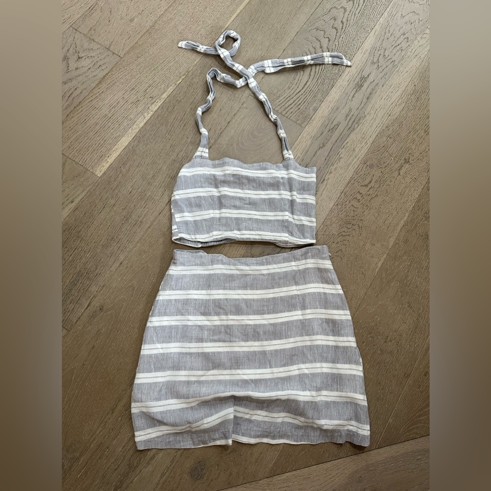 Cutest mini skirt/crop top matching set. Brand - Skylar & Madison